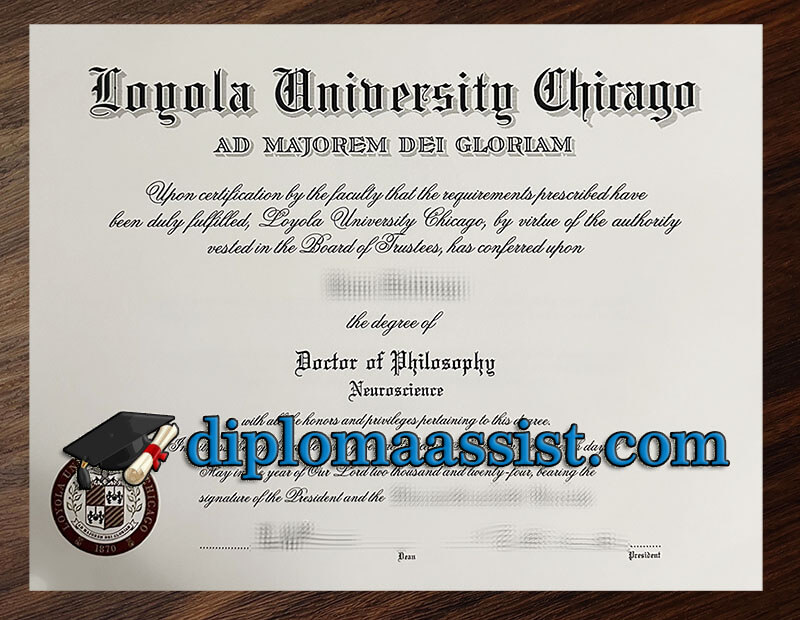 Make Loyola University Chicago diploma