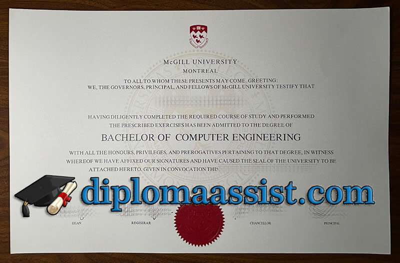 Buy Mcgill University diploma