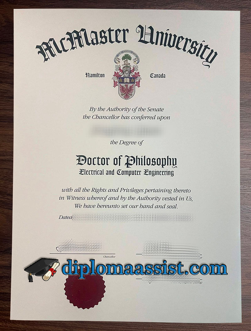 Buy Mcmaster University diploma