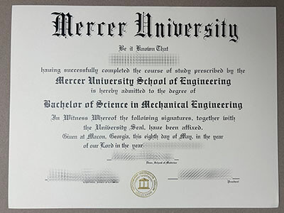 fake Mercer University diploma