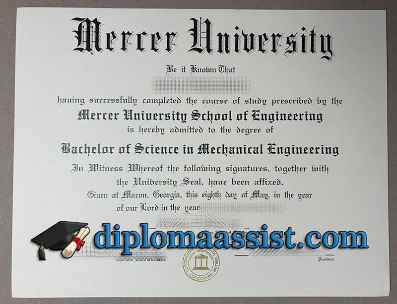 Buy Mercer University diploma,