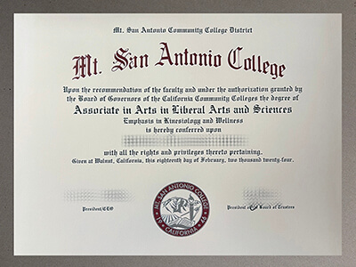 Order Mt. San Antonio College diploma