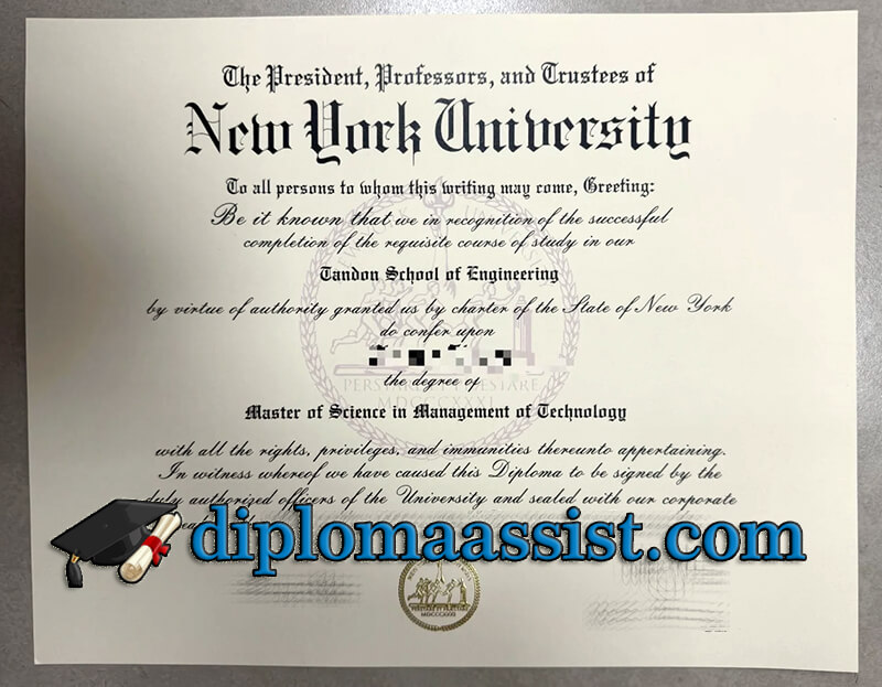 buy New York University diploma