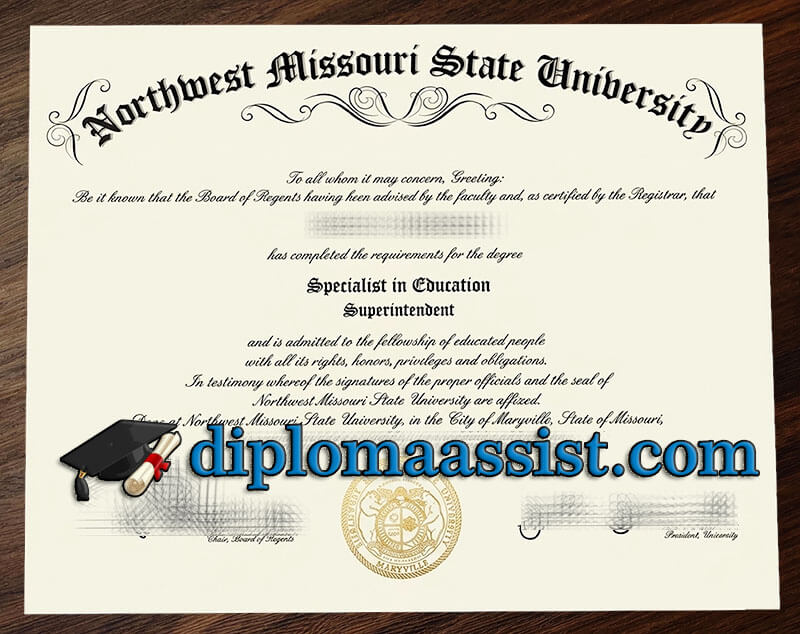 Buy Northwest Missouri State University diploma
