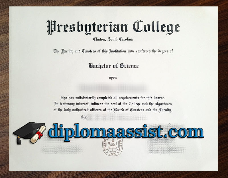 buy Presbyterian College diploma