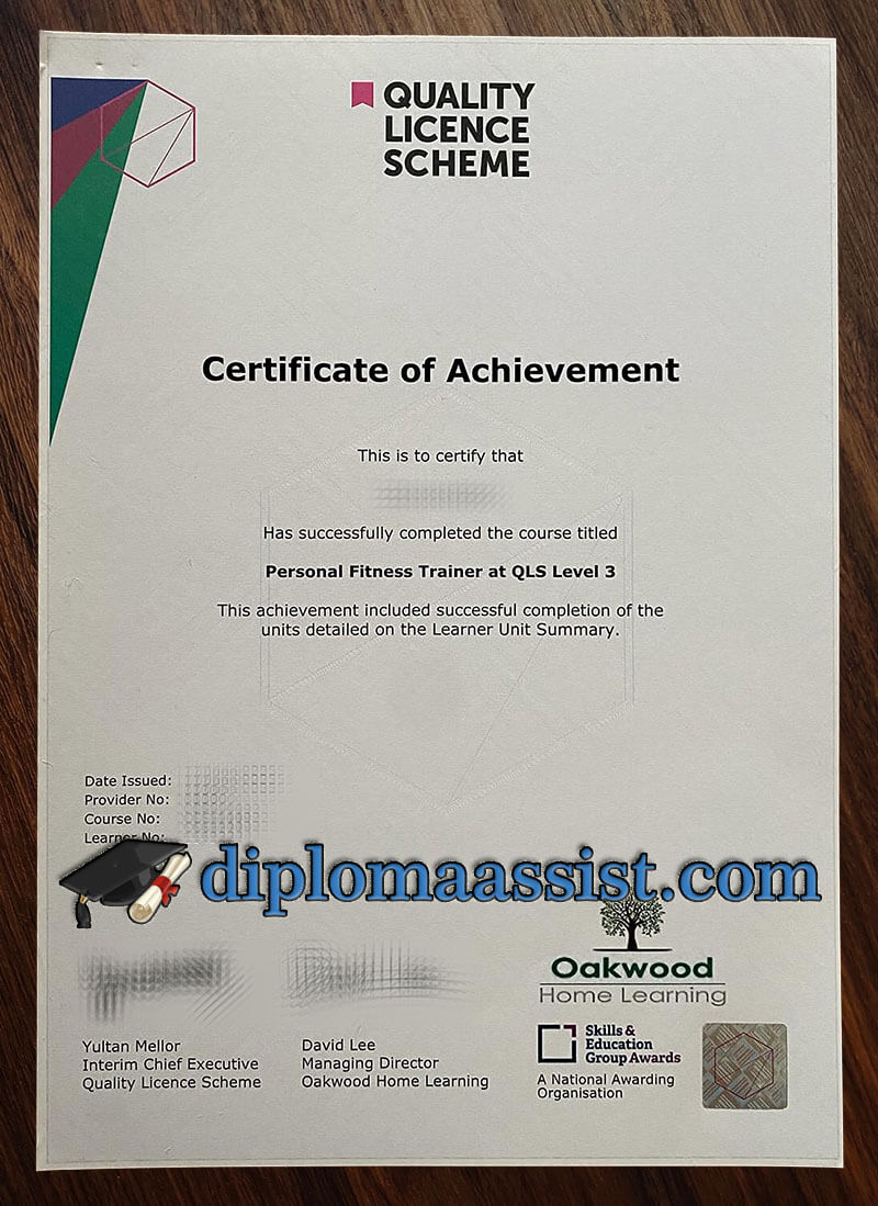 buy Quality Licence Scheme certificate