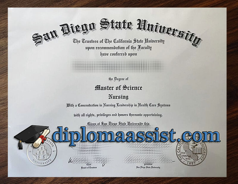 Buy San Diego State University diploma