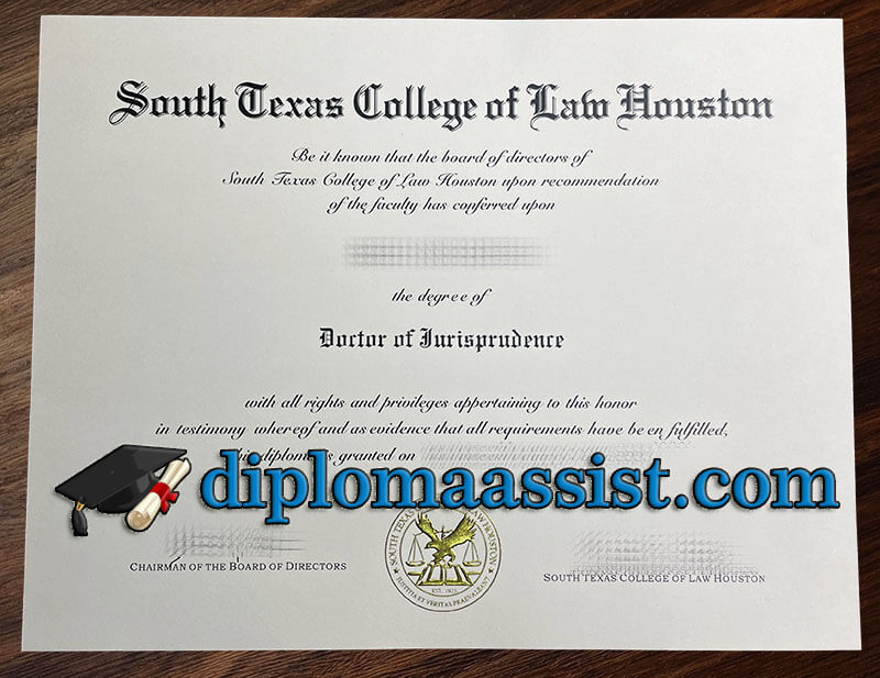 buy South Texas College of Law Houston diploma