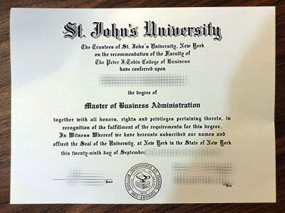 get St. John's University diploma