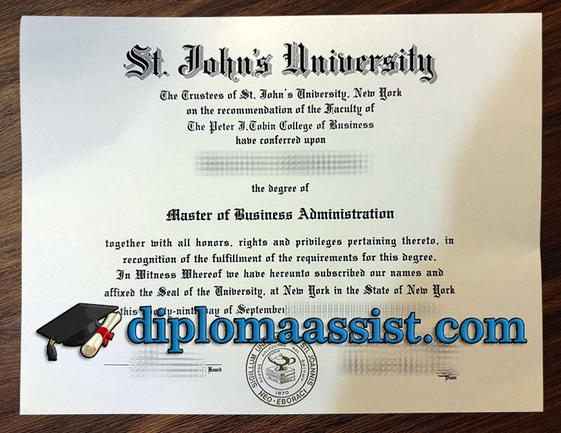 Buy St. John's University diploma