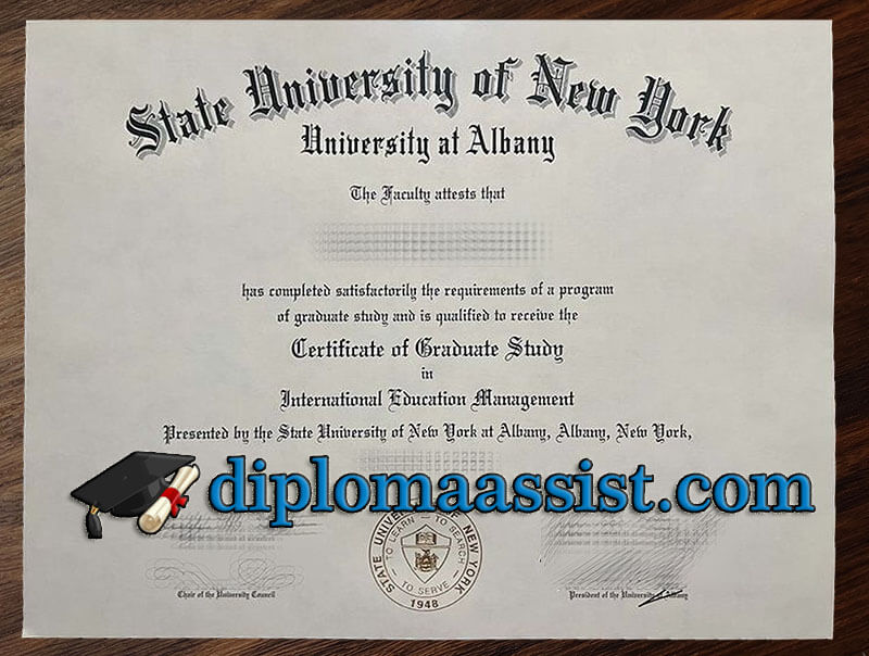 SUNY Albany diploma