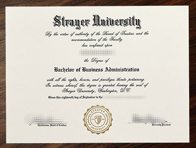 Strayer University diploma