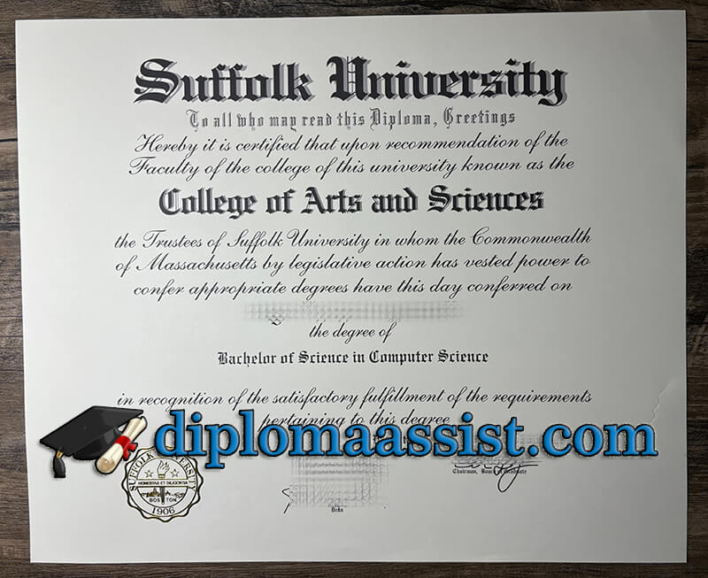 Buy Suffolk University diploma