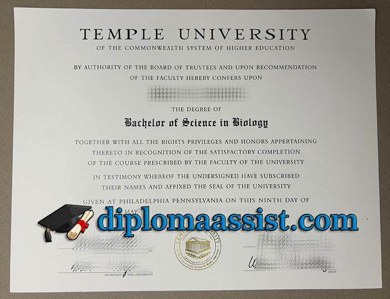 Buy Temple University diploma