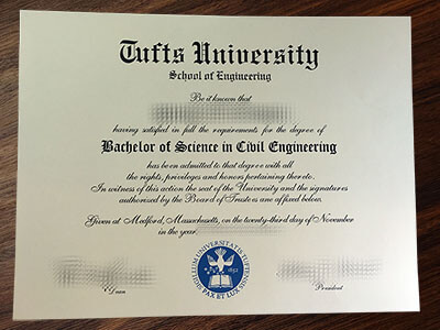 fake Tufts University diploma
