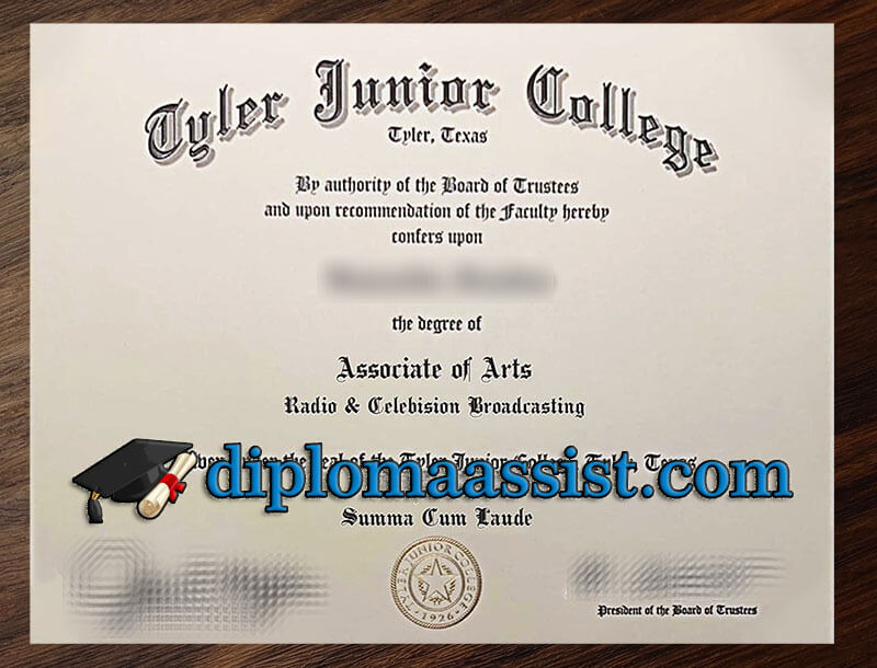 buy Tyler Junior College diploma