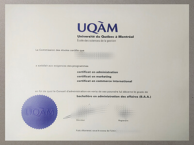 Buy Université du Québec à Montréal diploma