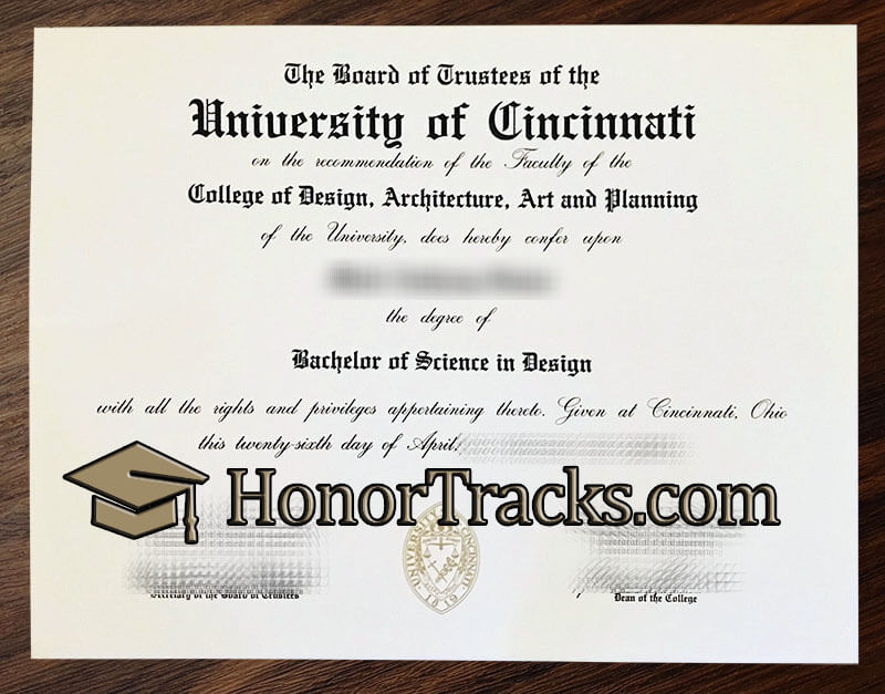 Buy University of Cincinnati diploma