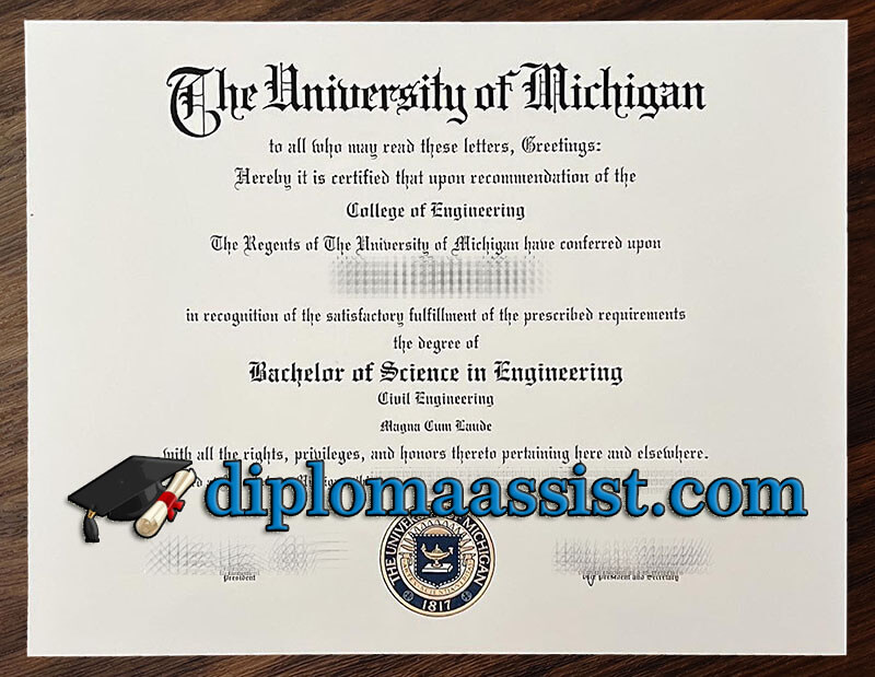 Buy University of Michigan diploma