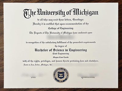 Order University of Michigan diploma