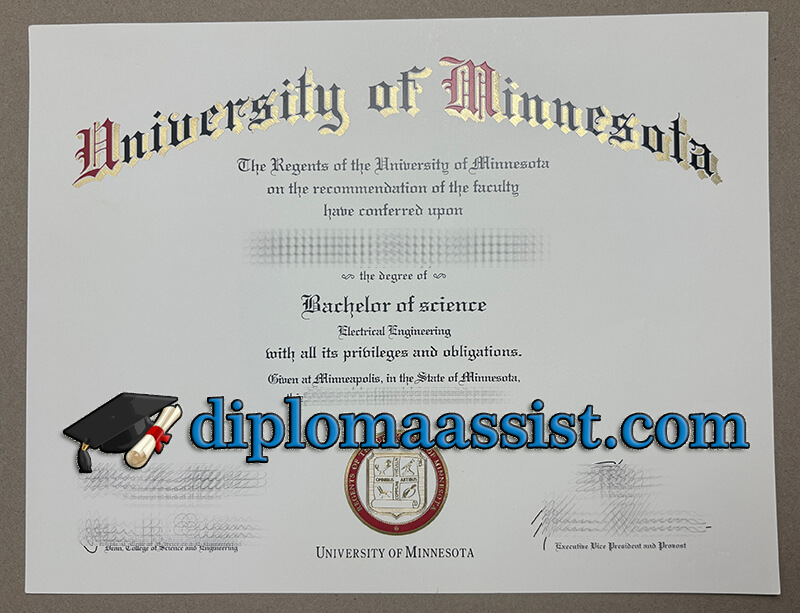 Buy University of Minnesota diploma