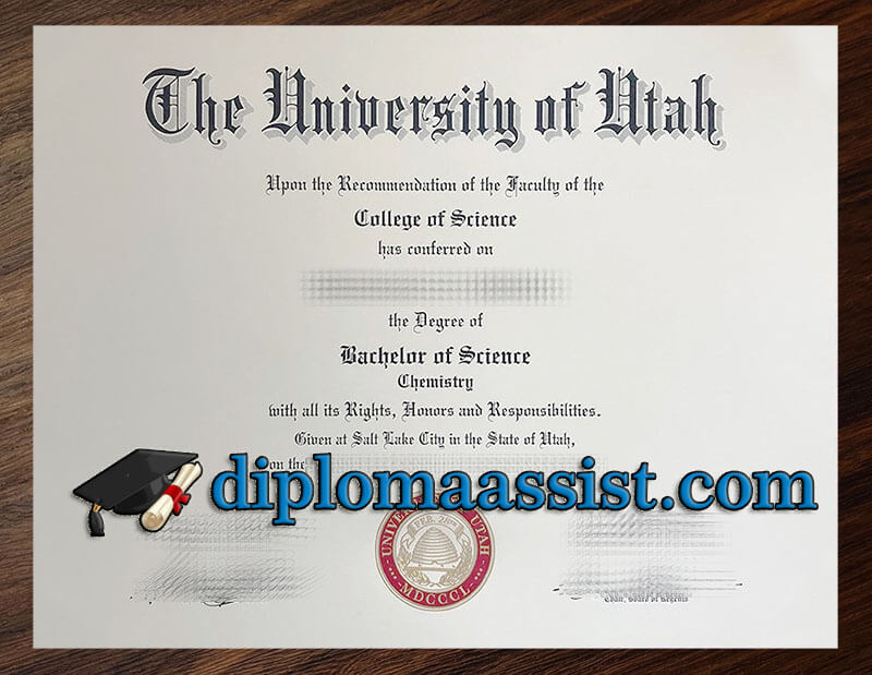 Buy University of Utah diploma