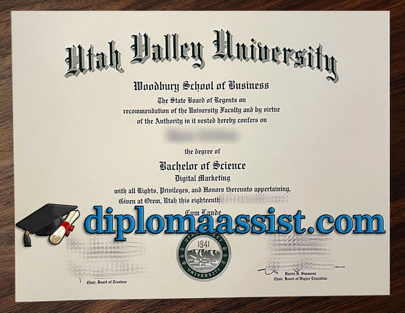 Buy Utah Valley University diploma