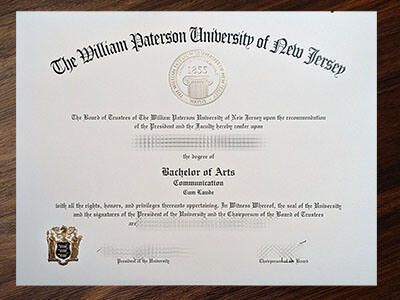 order William Paterson University diploma
