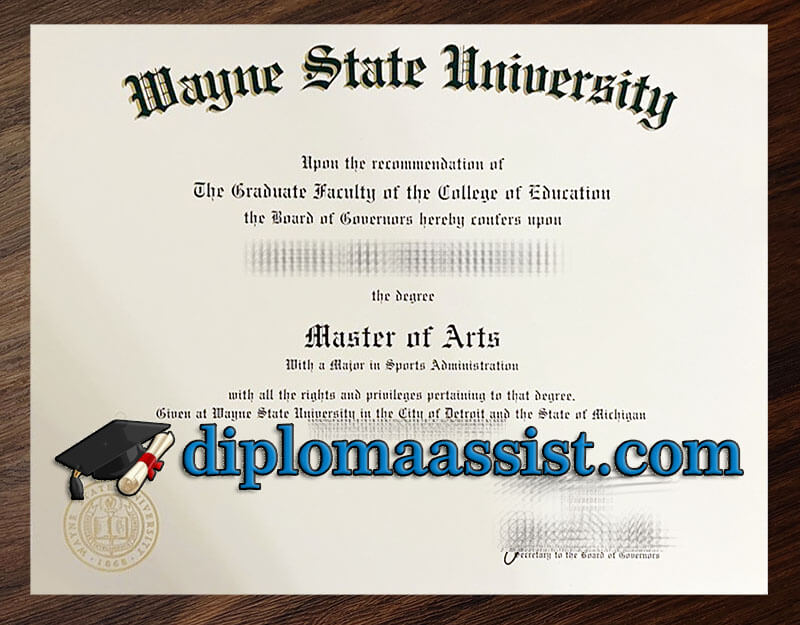 Buy Wayne State University diploma