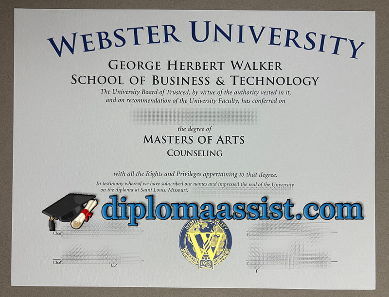 Order Webster University diploma