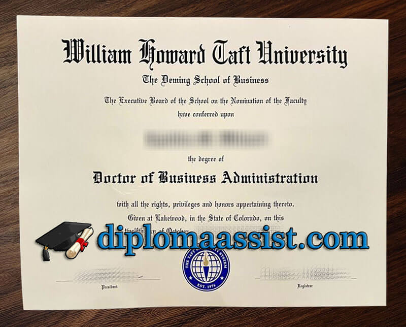 Buy William Howard Taft University diploma