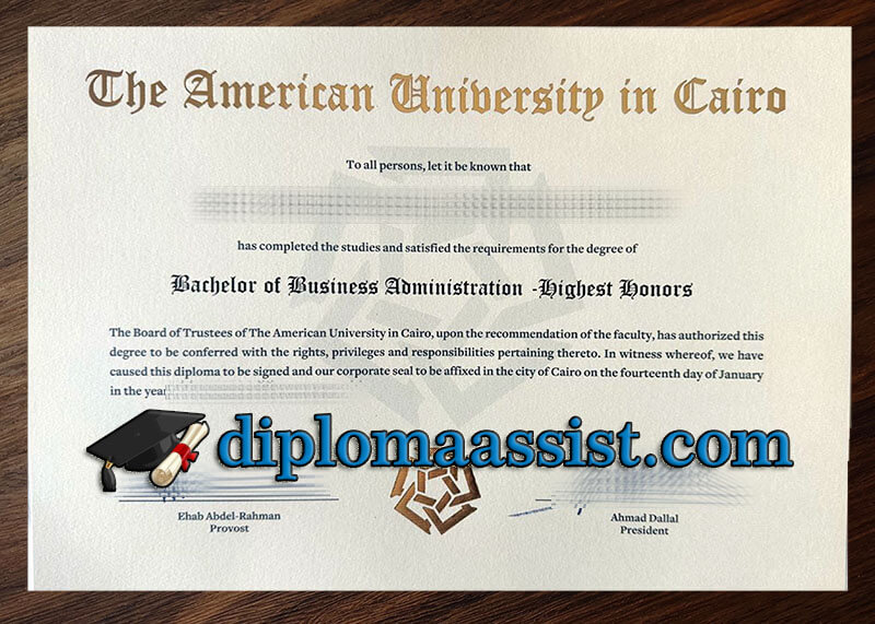 buy American University in Cairo diploma