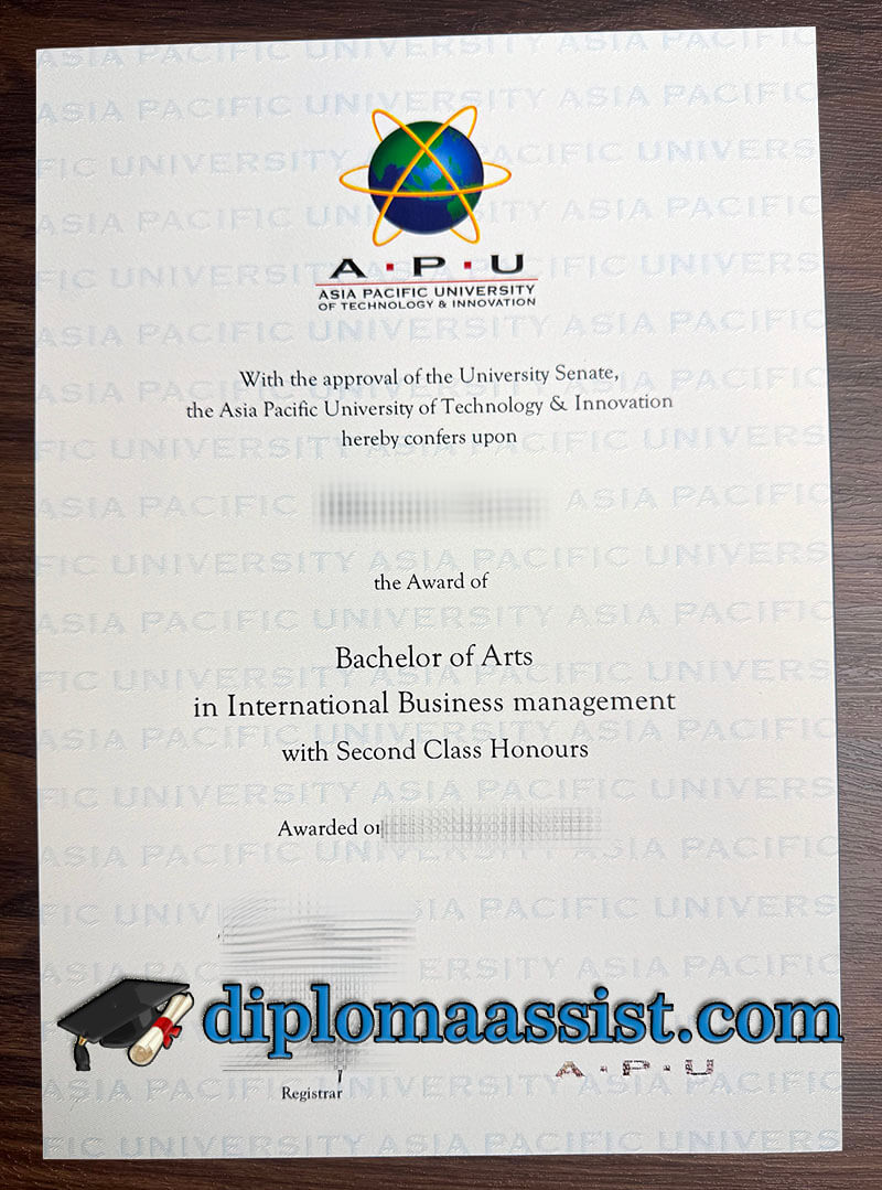 Buy APU diploma online