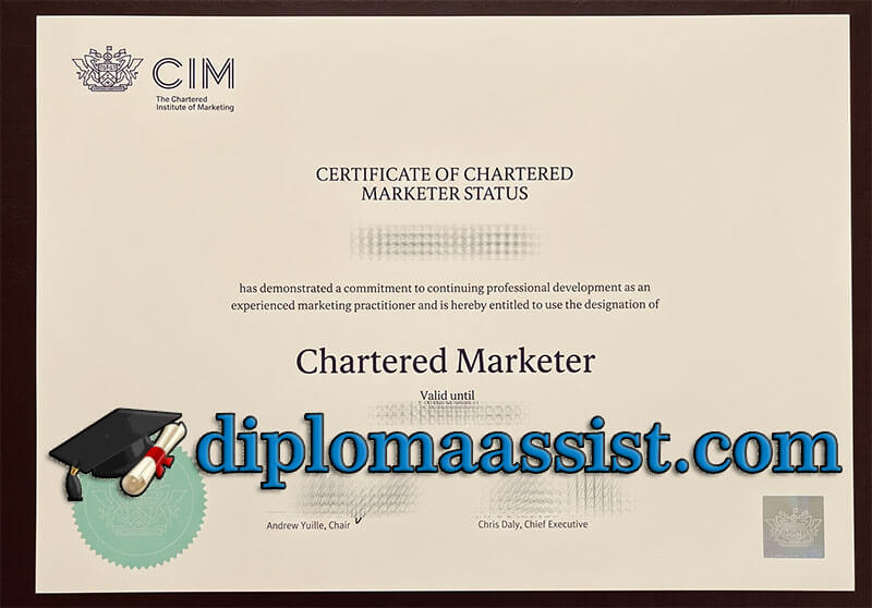 Chartered Marketer certificate
