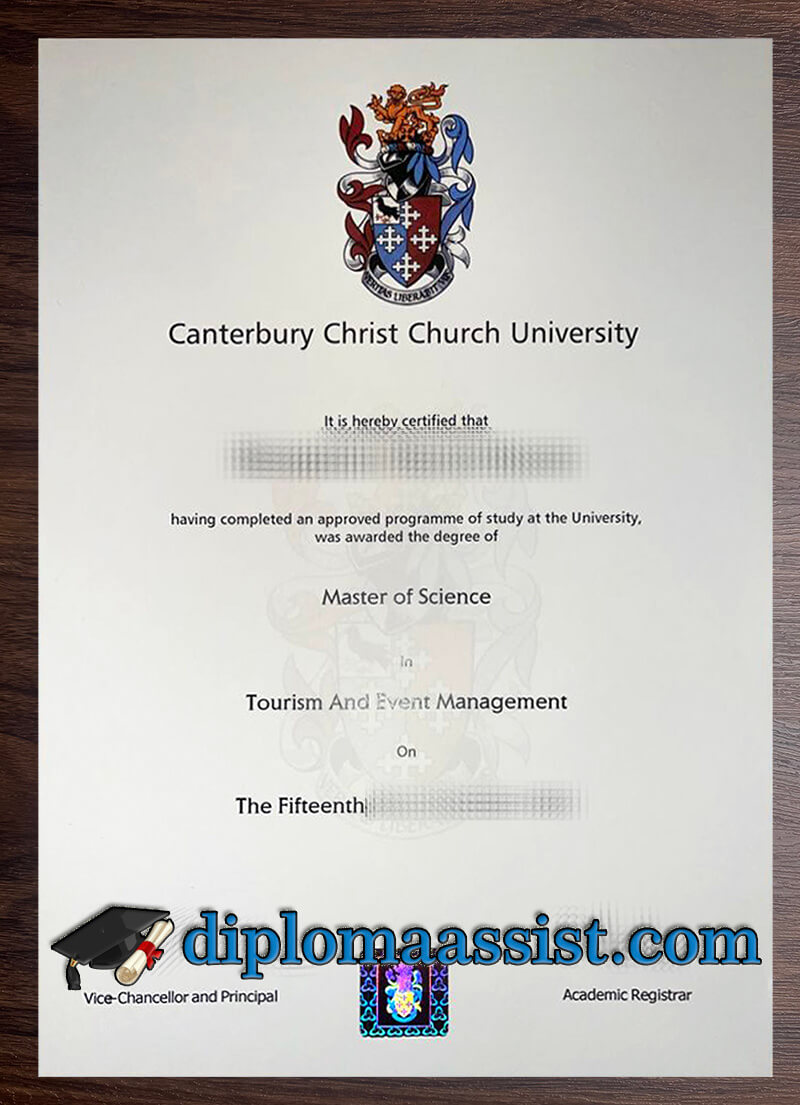 Can I order Canterbury Christ Church University certificate