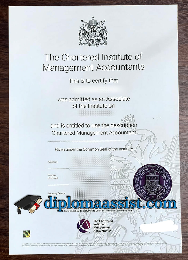 Order CIMA certificate online