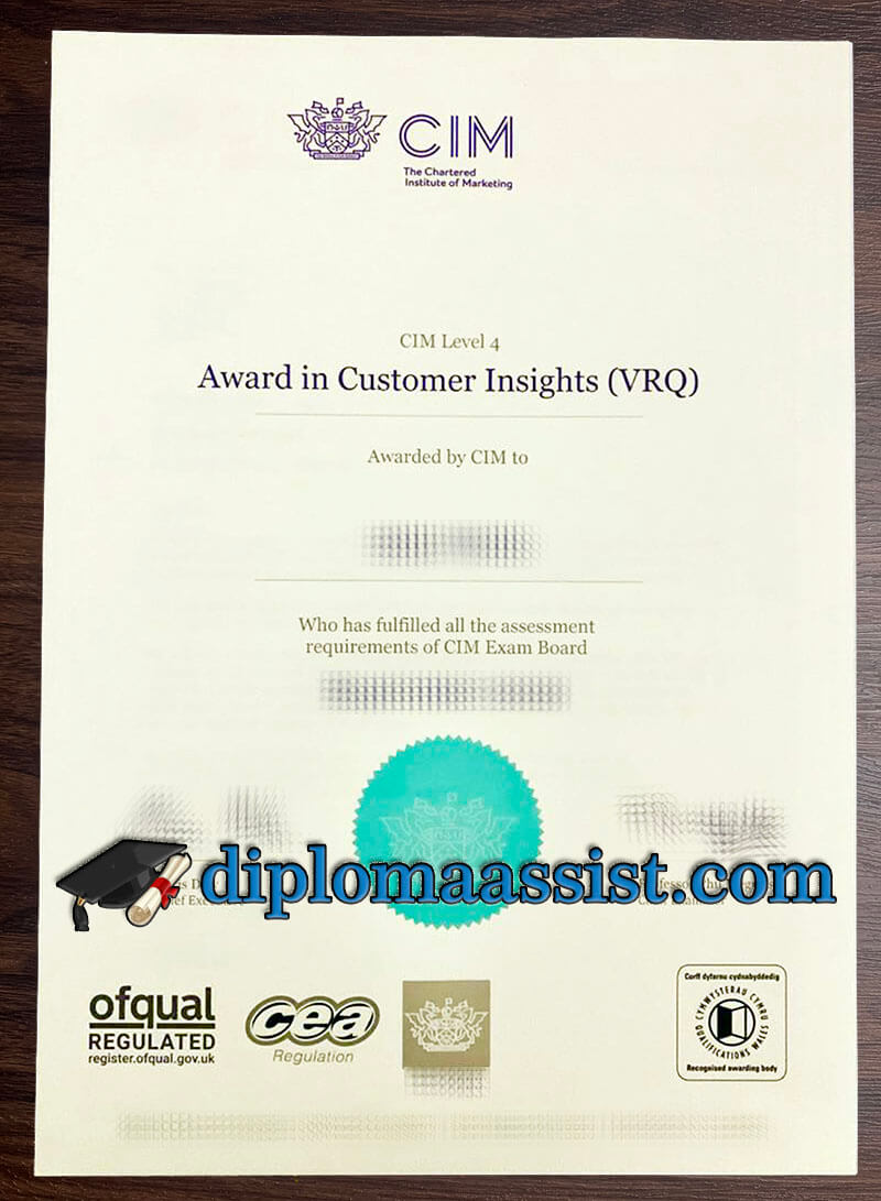 Buy Chartered Institute of Marketing certificate