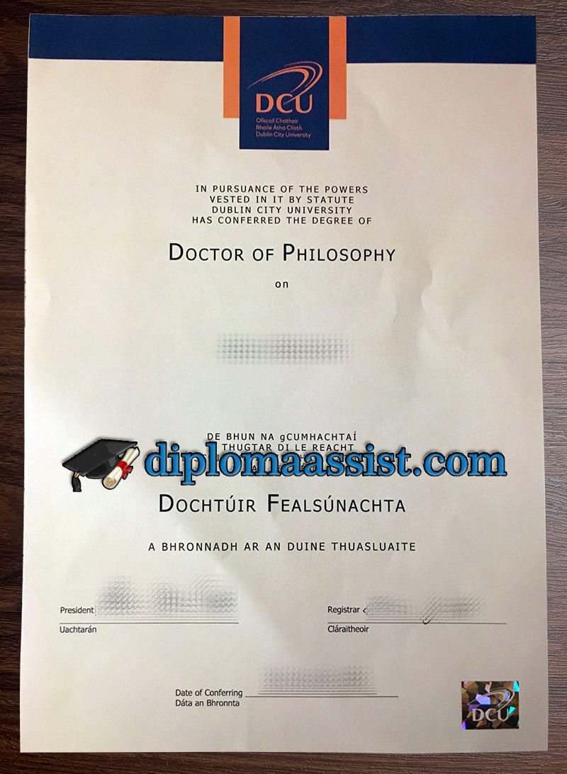 Order Dublin City University diploma