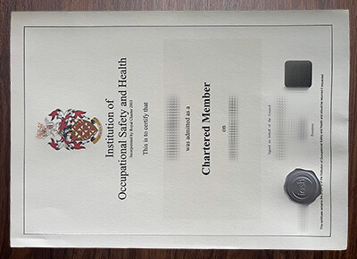 Order IOSH certificate