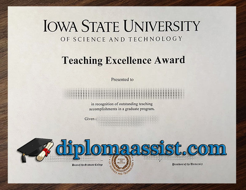 Order Iowa State University diploma