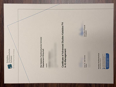 Order Kalaidos Fachhochschule Schweiz diploma