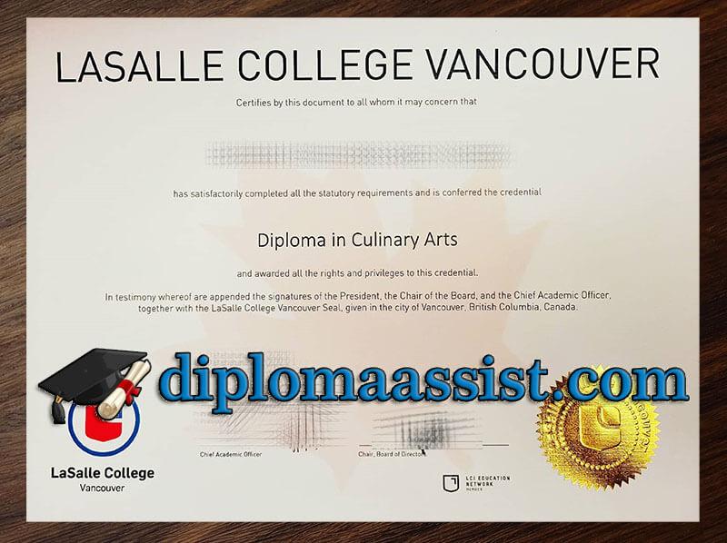 Buy LaSalle College Vancouver diploma