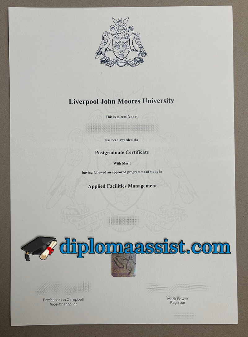 Order Liverpool John Moores University diploma