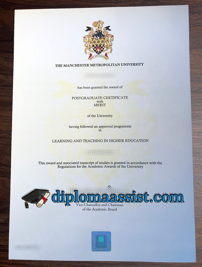 Buy Manchester Metropolitan University diploma