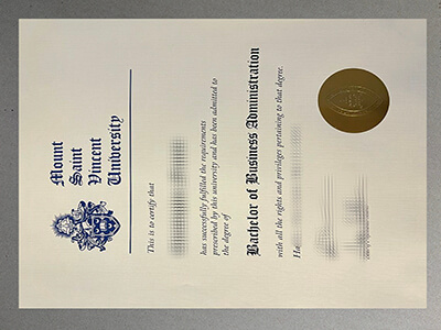 fake Mount Saint Vincent University diploma