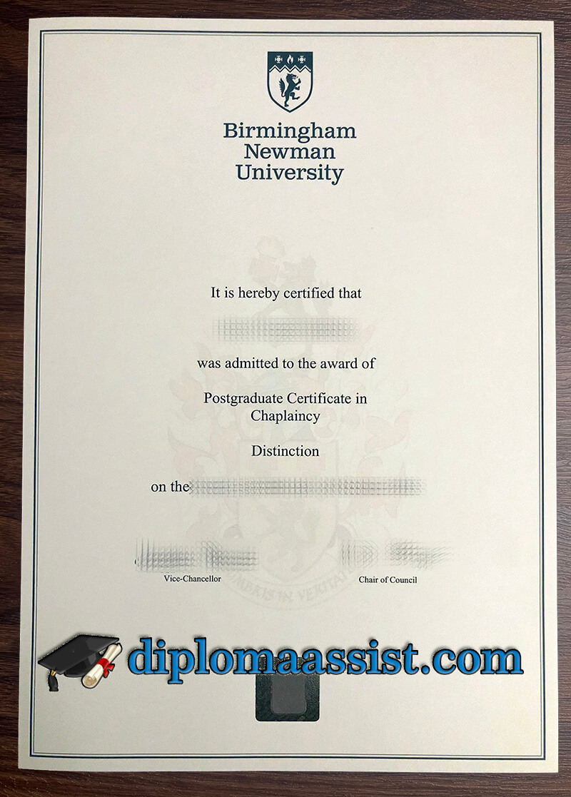 Buy Birmingham Newman University diploma