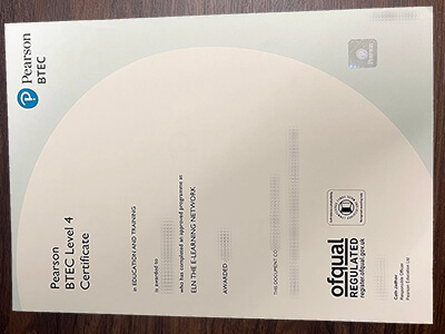order Pearson BTEC Level 4 certificate