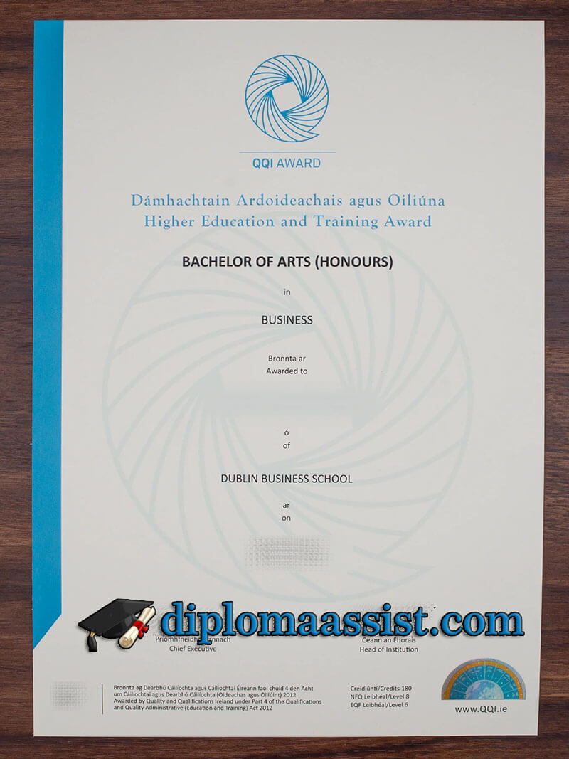 Buy QQI AWARD diploma