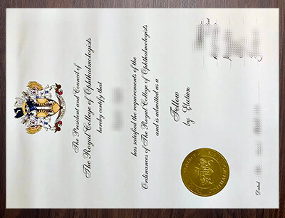 Can I order Royal College of Ophthalmologists certificate