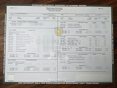 Rasmussen University fake transcript